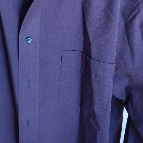 Stafford button down dress shirt purple 15 1/2. Wrinkle free. - Picture 3 of 3